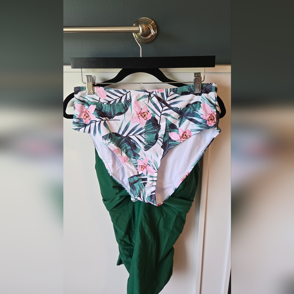 Twist Front Tankini Swimsuits For Women Tummy Control Swimwea #188 - Picture 4 of 7